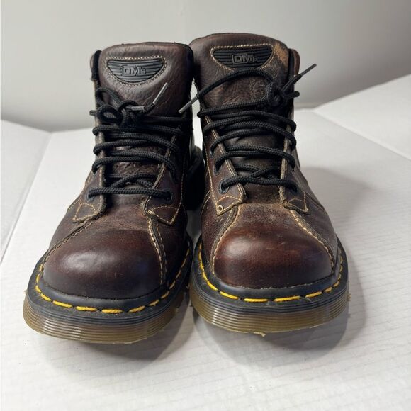VTG Dr. Martens 9763 Brown Ankle Boots Chunky 7 Eye men’s size 8 Women’s size 10 main image 4